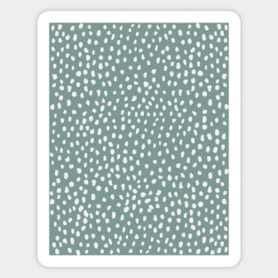 Sea Green Dalmatian Print Mask Sticker